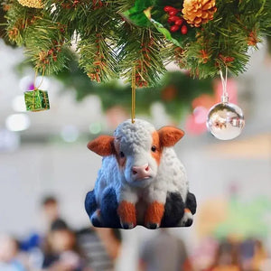 Moo-tiful Cartoon Cow Ornament marnetic