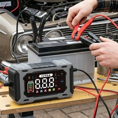 Battery Charger in Use