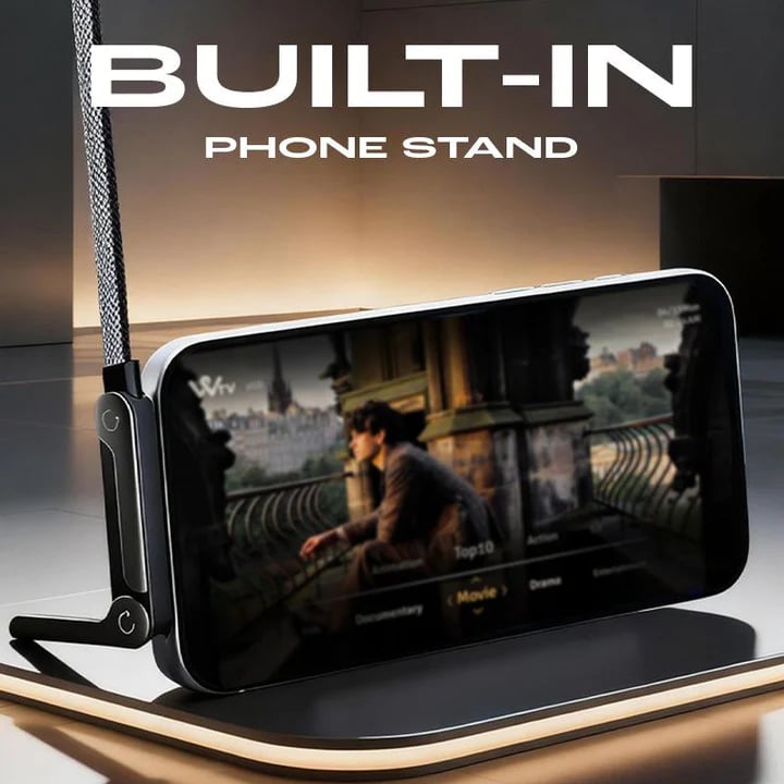 📱65W Braided Fast Charge Cable With Built-in Phone Stand