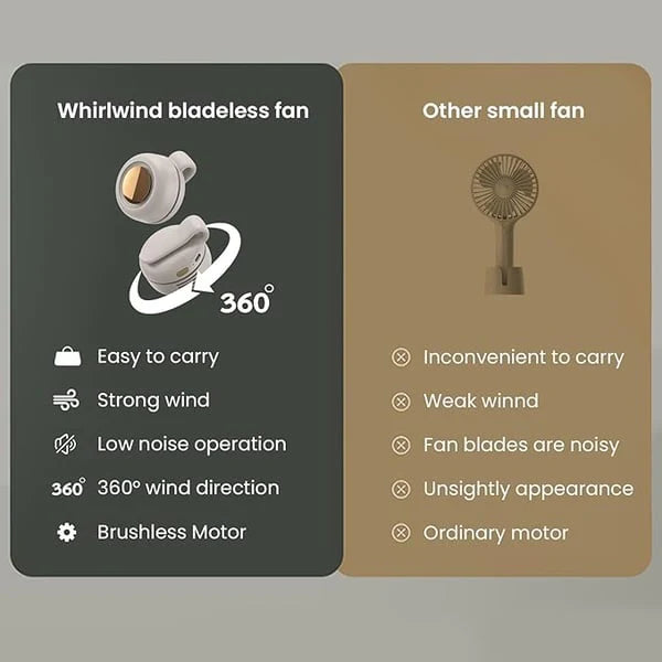 BreezeMute – Portable Silent Bladeless Mini Fan