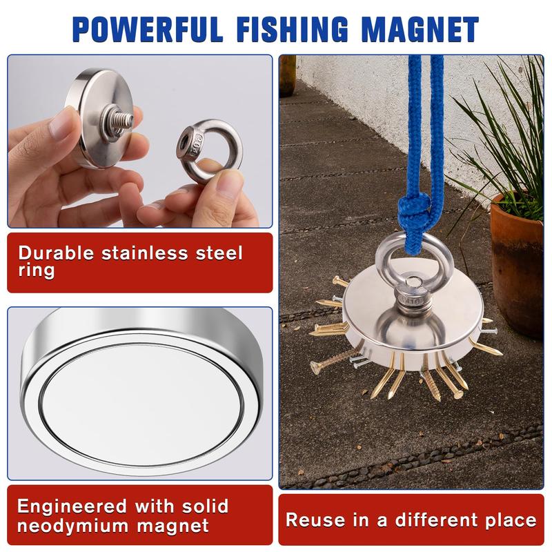 AquaForge – 260LBS Neodymium Fishing Magnet for Epic Treasure Hunts