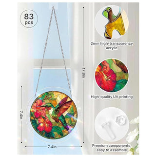 EmeraldFlame –  Acrylic 80 Pcs Suncatcher Puzzle
