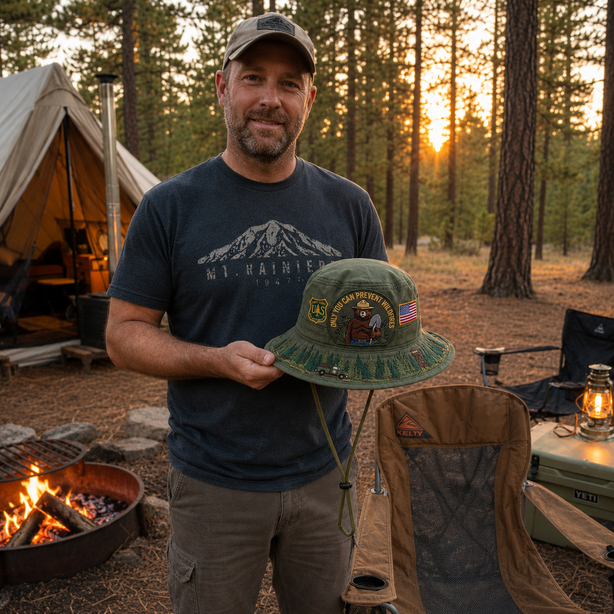 🇺🇸 Last Day Promo: 49% OFF - 🐻USFS Only You Can Prevent Wildfires Boonie Hat🌲