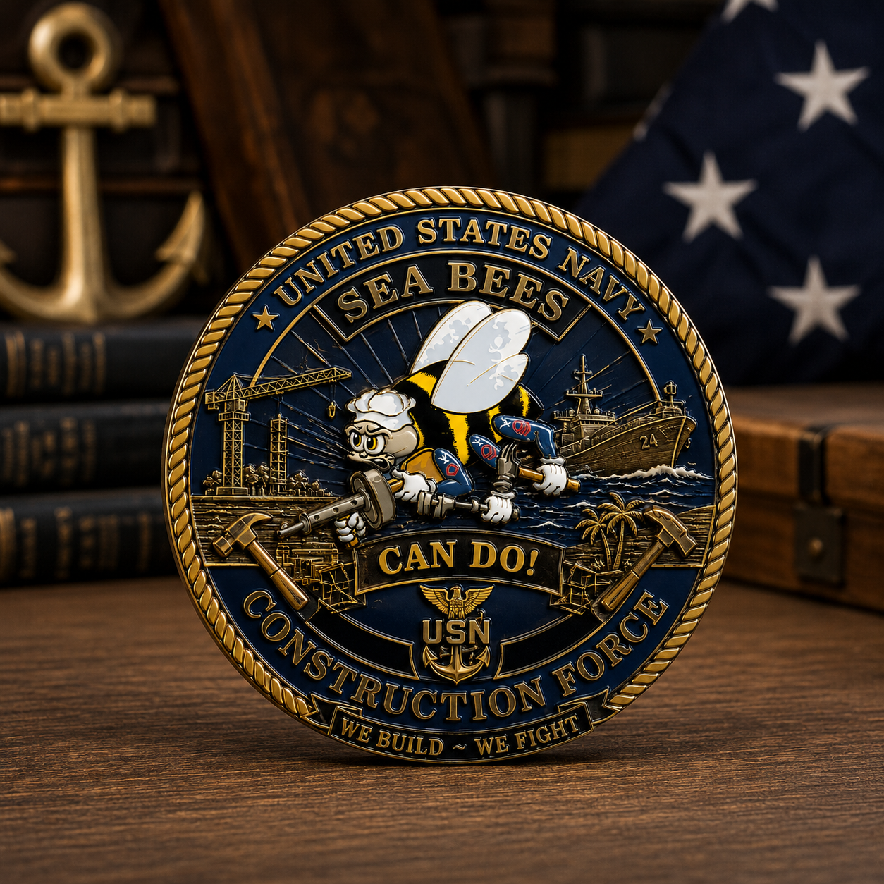 ValorMint – Premium U.S. Navy Seabees Challenge Coin