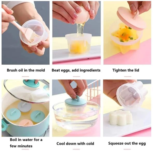 EggPop - Fun-Shaped Boiled Egg Mold Set
