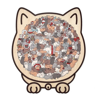 PurrMuse – Artistic Morandi Cat Puzzle