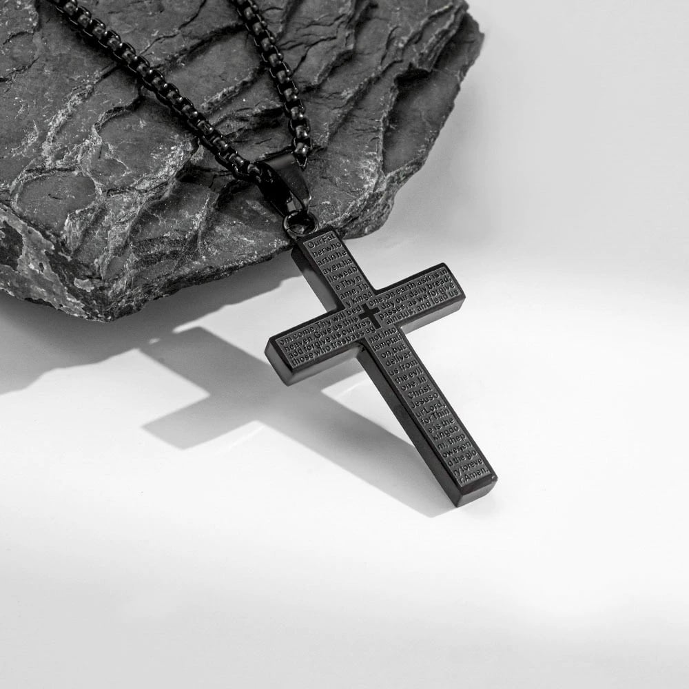 BlessedCharm – Scribble Cross Necklace
