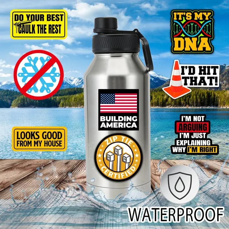 LaughForge – 150pcs Blue Collar Funny Stickers