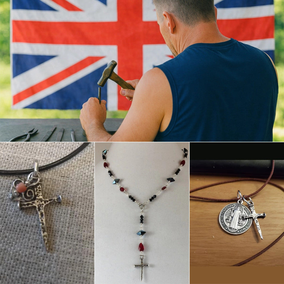 SacredWounds - Rustic Nail Cross of Faith