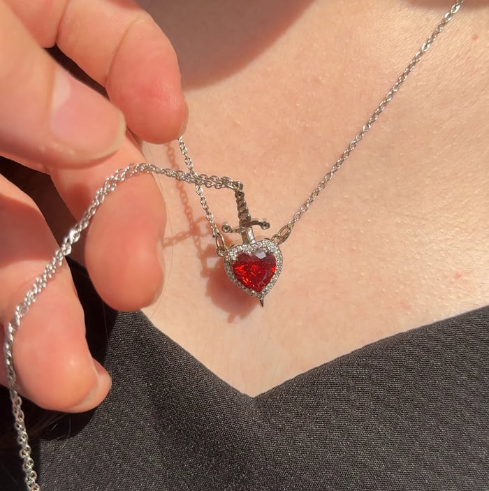 LoveGuard - Heart and sword couple necklace