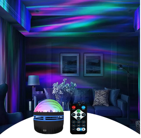 NorthernGlow OceanicWave 14-Light Display Soothing Music Projector marnetic