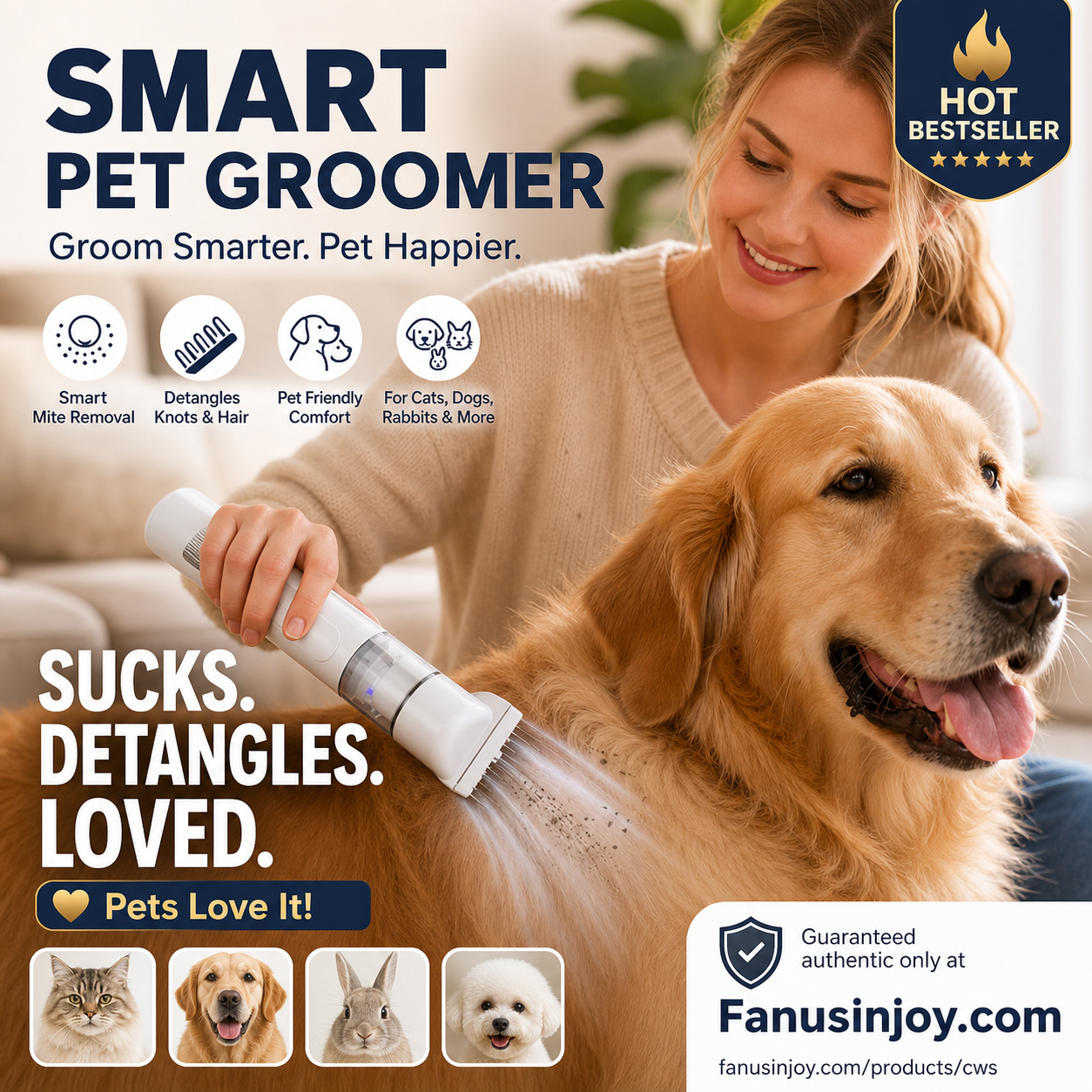 PawForce – Electric Pet Grooming Comb