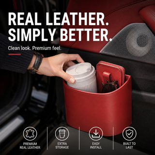 CabinCaddy – Compact PU Leather Car Storage Organizer