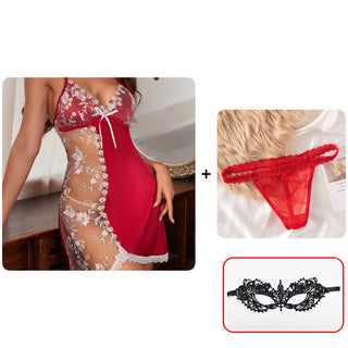 BelleAllure – Romantic Sheer Lace Sleepwear
