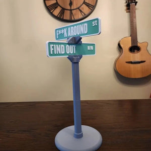 FunBoard - F Around Street Sign Desk Decoration