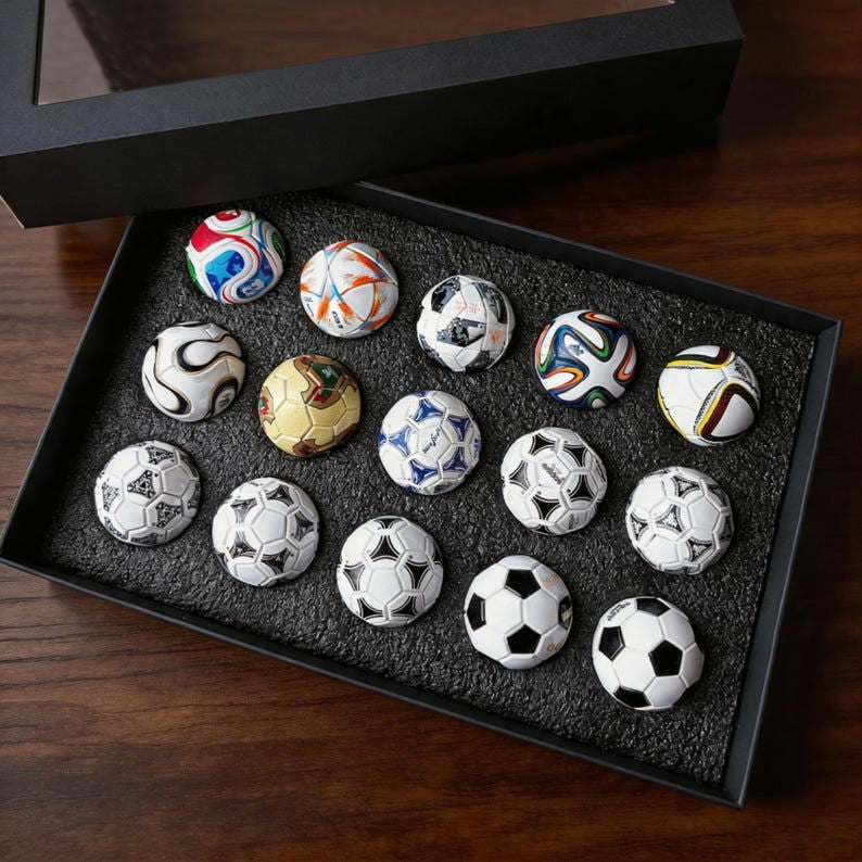 2026 World Cup Football 15 Replica Soccer Balls Collection Ornament Set