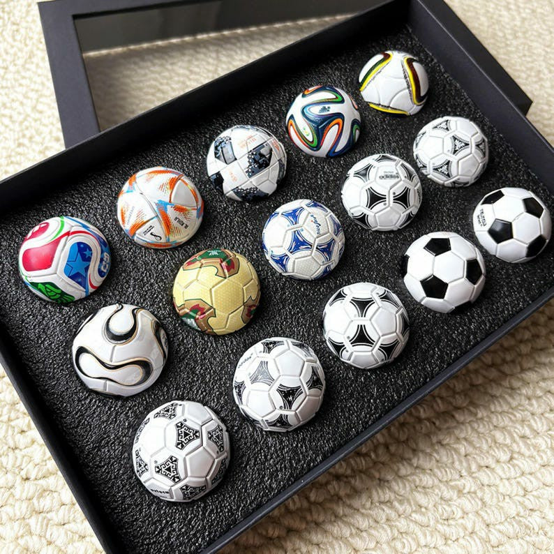 2026 World Cup Football 15 Replica Soccer Balls Collection Ornament Set