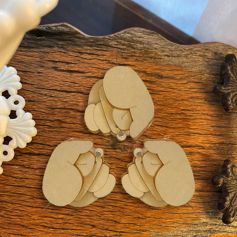 PokePin – Funny Wooden Finger Brooch