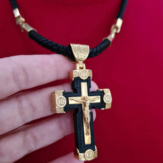 DivineGrace – Handcrafted Rosary with Ornate Golden Crosses