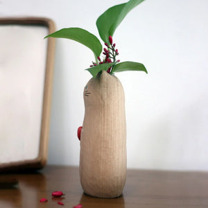 FelineFloral | Unique Hand-Painted Cat Vase