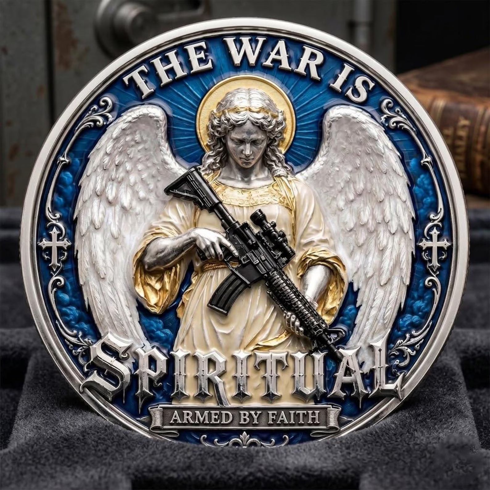 FaithShield – Spiritual Warfare Challenge Coin