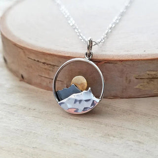 SummitStyle – Minimalist Mountain Charm Necklace
