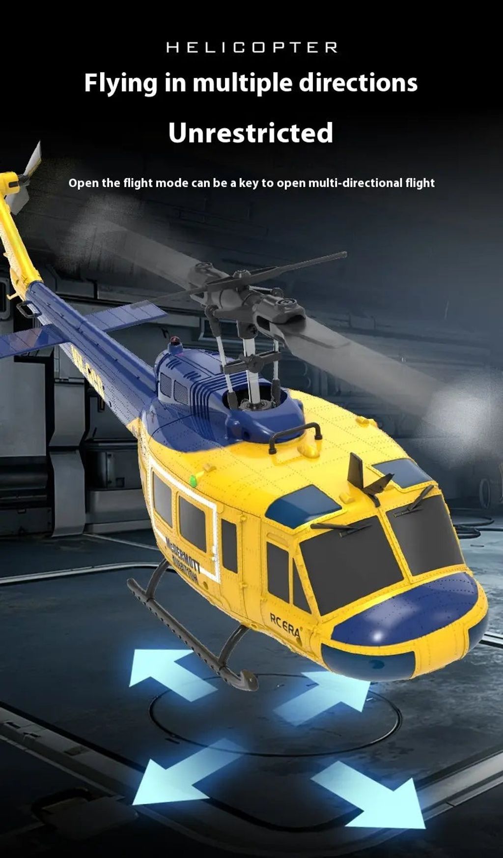 HeliForce - 3D Stunt Huey RC Helicopter for Precision Flying