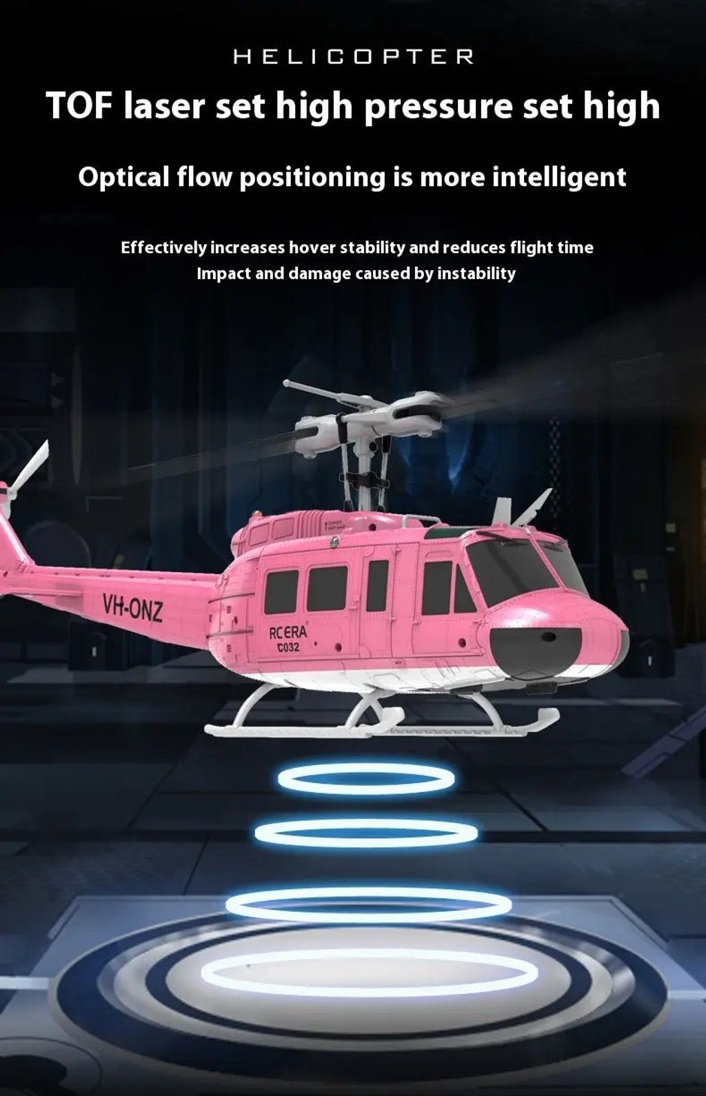 HeliForce - 3D Stunt Huey RC Helicopter for Precision Flying