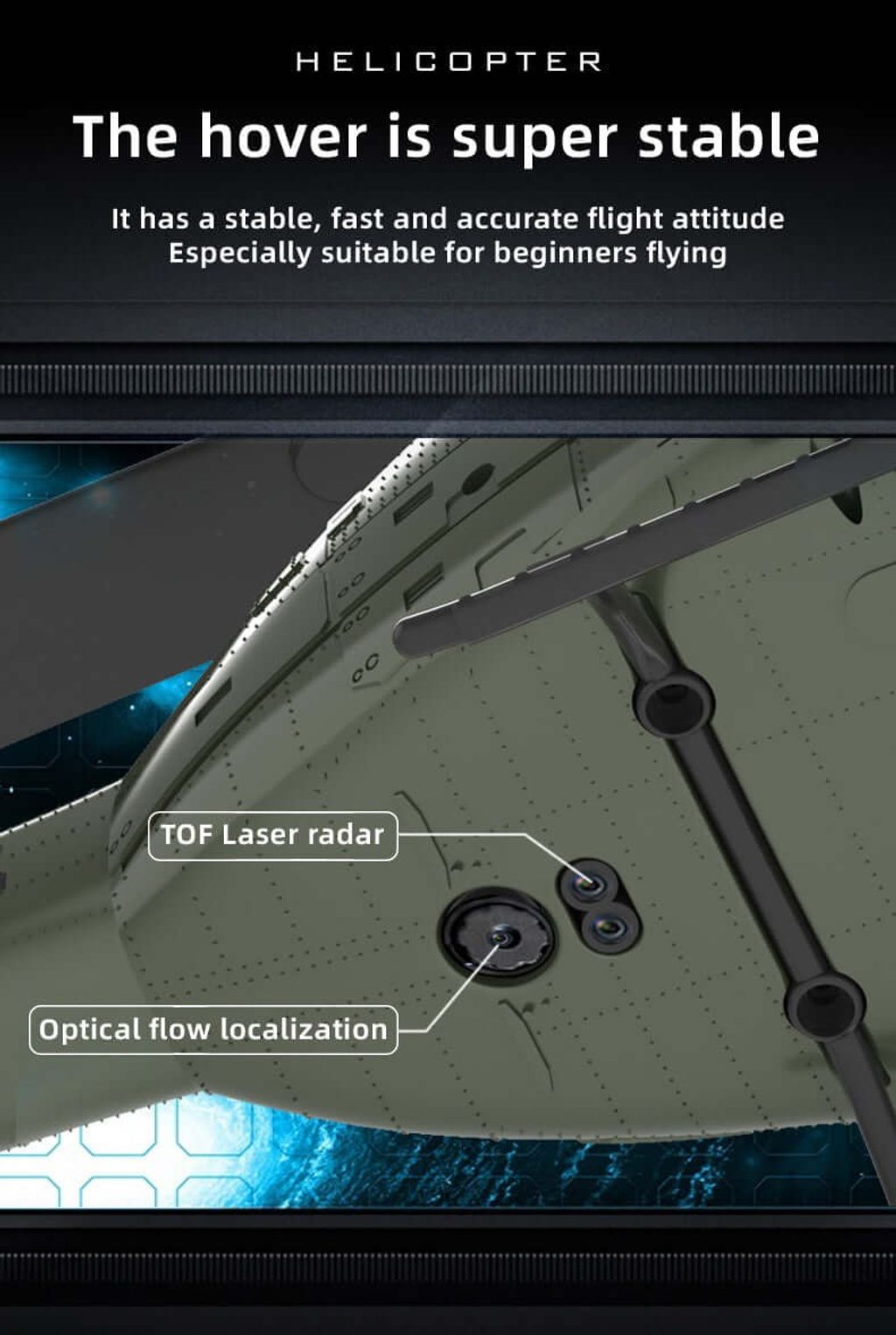 HeliForce - 3D Stunt Huey RC Helicopter for Precision Flying