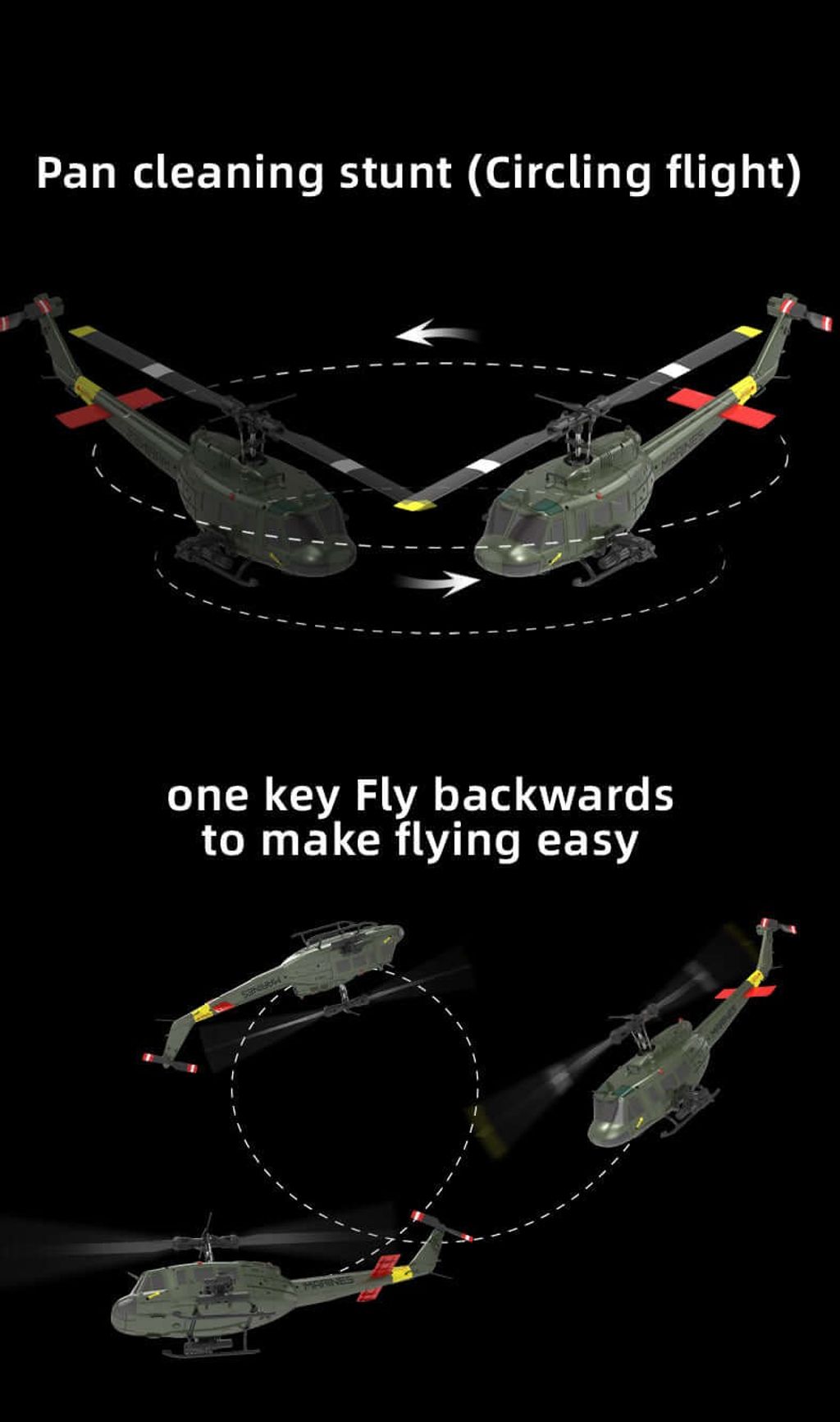 HeliForce - 3D Stunt Huey RC Helicopter for Precision Flying