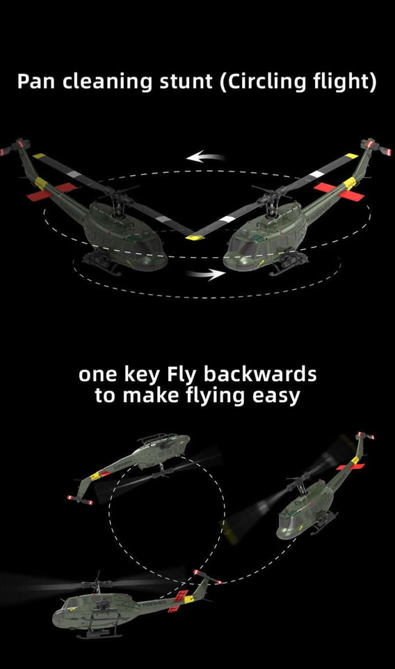HeliForce - 3D Stunt Huey RC Helicopter for Precision Flying