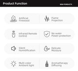 BlissFire - LED Flame Diffuser | Relax with Warm Glow & Mist