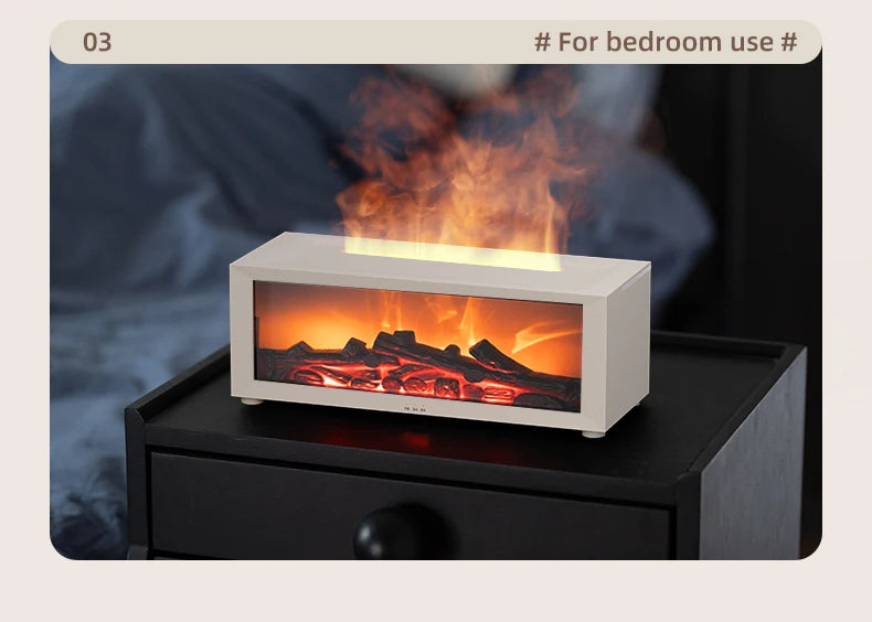 BlissFire - LED Flame Diffuser | Relax with Warm Glow & Mist