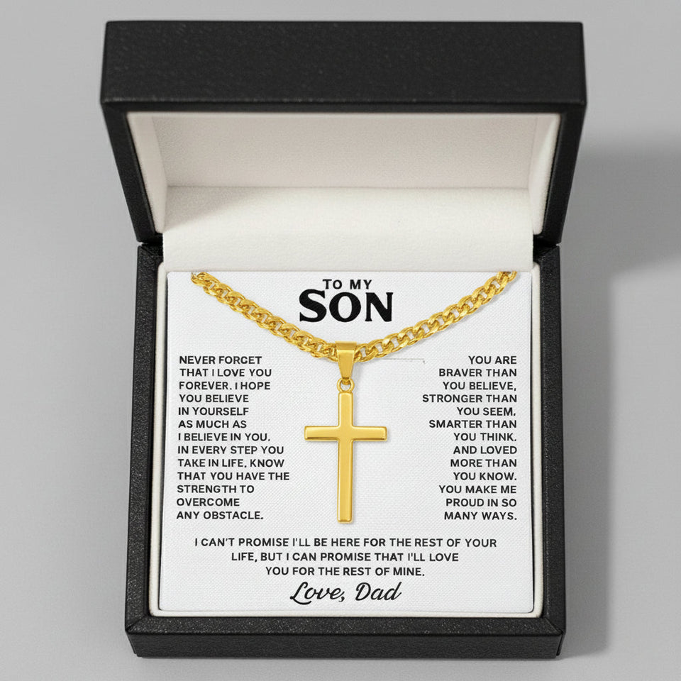 FaithBond – To My Son Cross Necklace