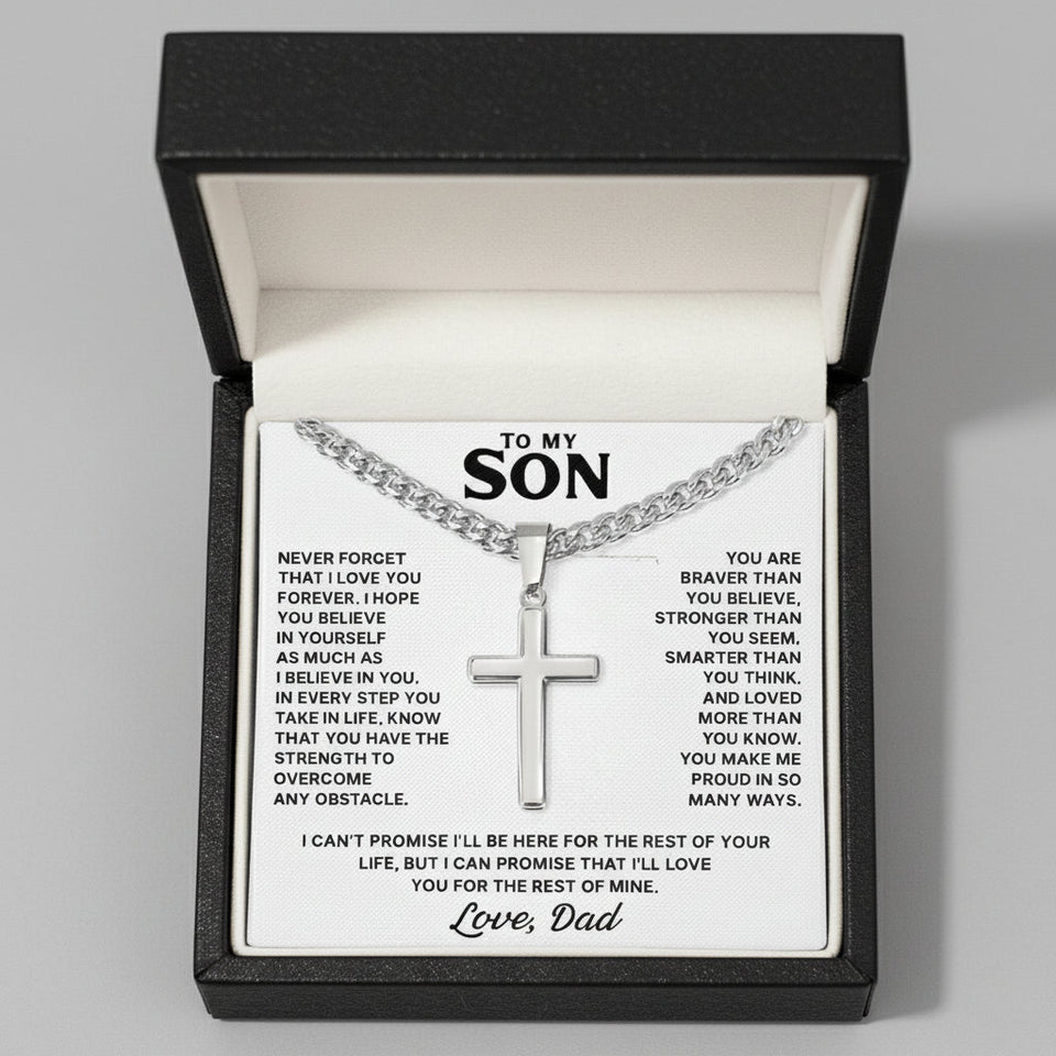 FaithBond – To My Son Cross Necklace