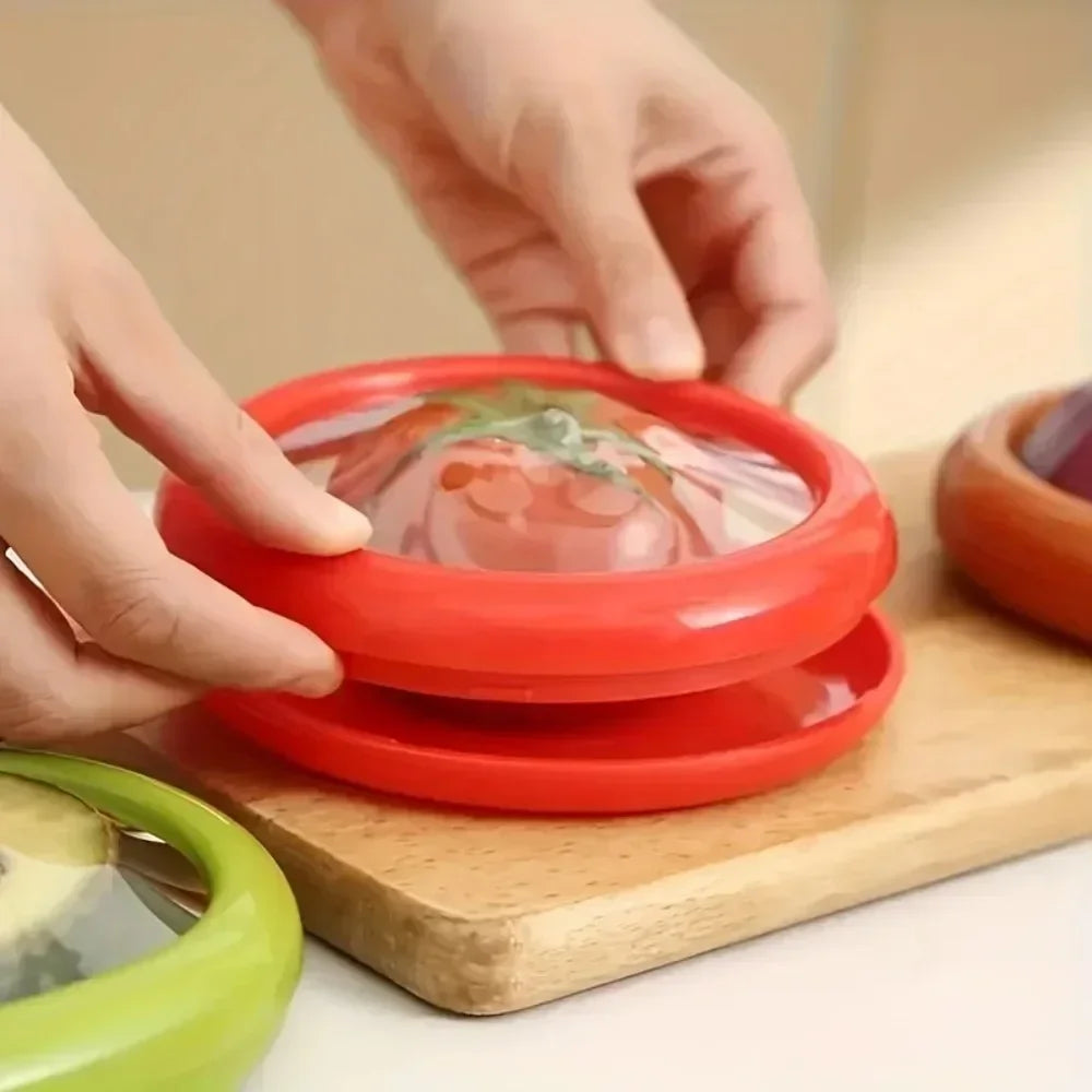 KeepFresh – Reusable Food Lids for Cut Produce (x4)