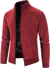 AuraKnit – Men's Fashion Stand Collar Cardigan Sweater