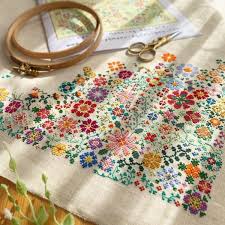BloomNest – Daily Floral Cross Stitch Set