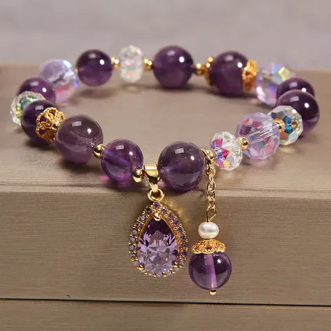 LunaDrop – Natural Amethyst Bracelet