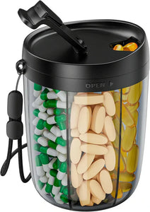 EasyDose – Compact Pill Dispenser with 6 Compartments