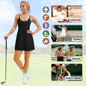 ShapeLuxe – Backless Fitness Dress for Effortless Style & Support