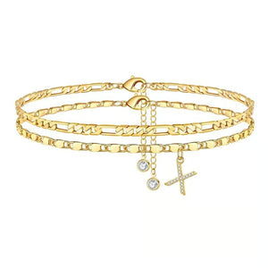 ShineScript – Layered Anklet Bracelets with Letters