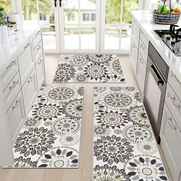 RusticTread – Boho Non-Slip Kitchen Rug Set