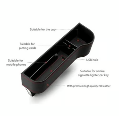 CruzeLuxe – Premium Leather Car Seat Organizer