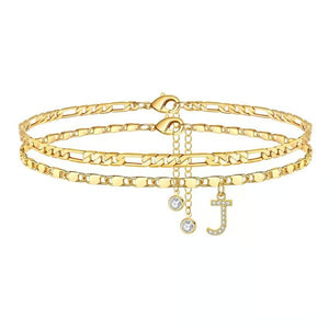 ShineScript – Layered Anklet Bracelets with Letters