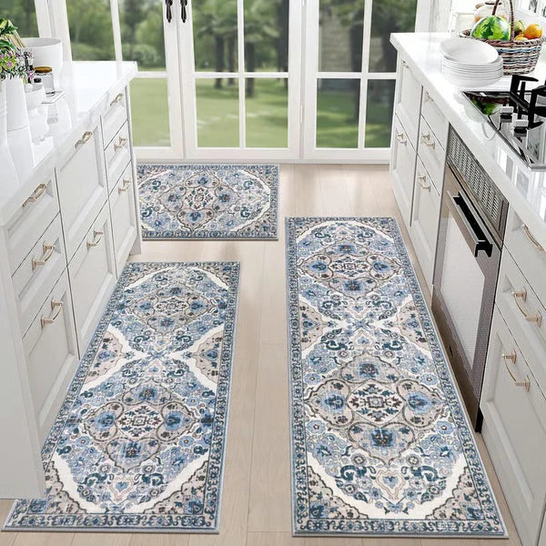 RusticTread – Boho Non-Slip Kitchen Rug Set