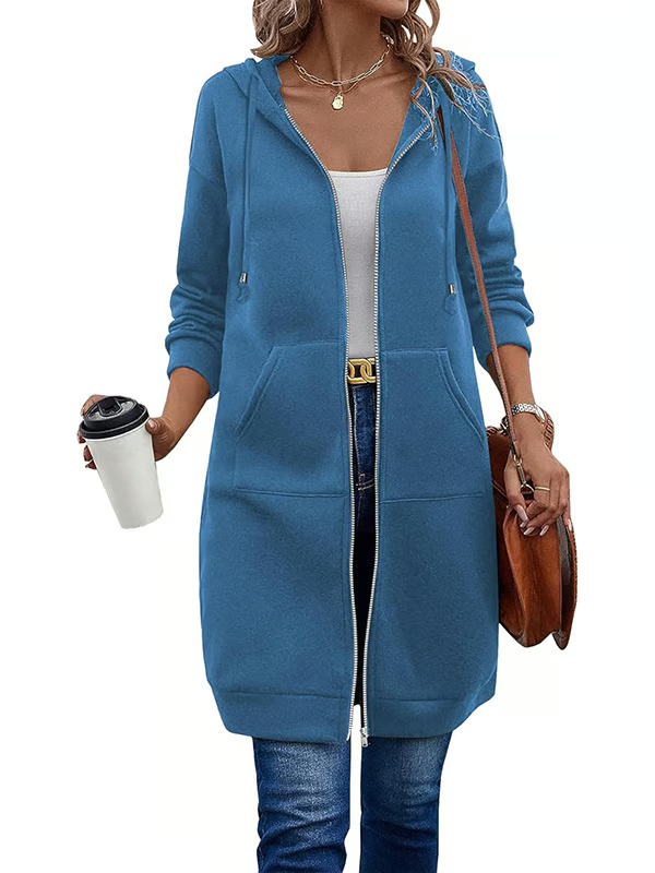 CozyZip – Casual Polyester Hoodie for Women