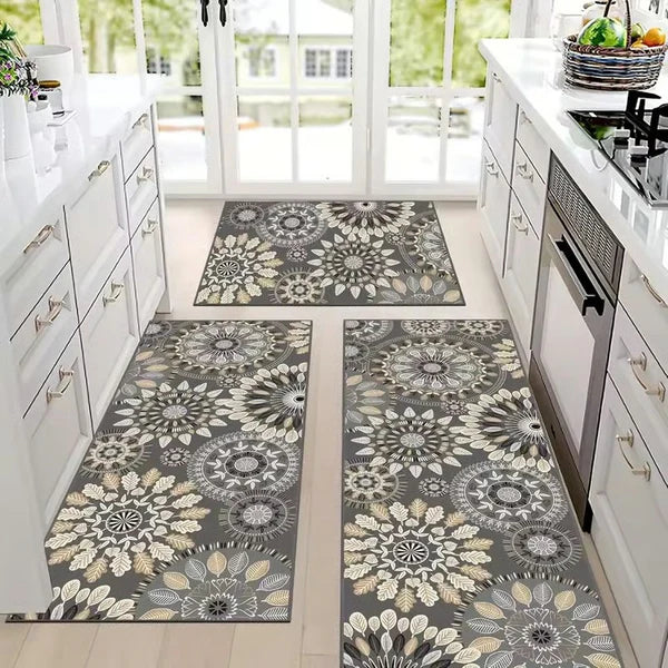 RusticTread – Boho Non-Slip Kitchen Rug Set