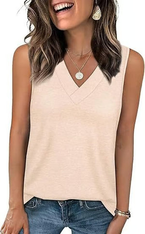 VeeLuxe | Flowy V-Neck T-Shirt