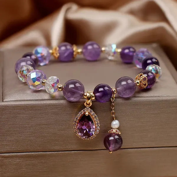 LunaDrop – Natural Amethyst Bracelet